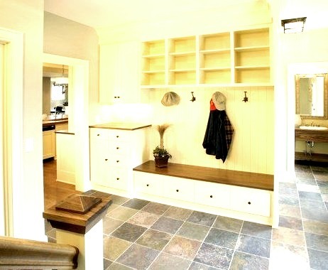 Spacious Mudroom With Built In Cabinets